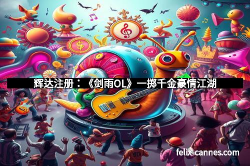 辉达注册：《剑雨OL》一掷千金豪情江湖